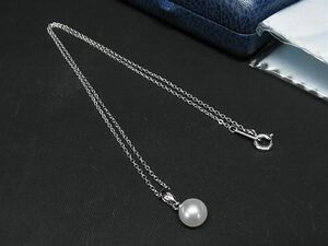 1円 ■新品同様■ MIKIMOTO ミキモト 本真珠 アコヤ真珠 パール 約7mm SV925 ネックレス ペンダント アクセサリー シルバー系 BI1321