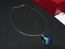 1円 ■美品■ Baccarat バカラ プシデリック クリスタルガラス×SV925 ネックレス ペンダント アクセサリー オーロラ系 AX5377_画像1