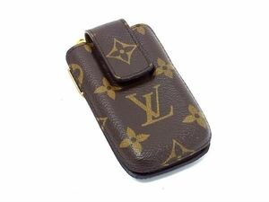 1円 ■美品■ LOUIS VUITTON ルイヴィトン M63060 モノグラム エテュイ テレフォン インターナショナルGM 携帯ケース ブラウン系 AX5592