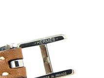 1円 ■美品■ HERMES エルメス ビーアピ ドゥブルトゥール レザー リバーシブル 2連 ブレスレット アクセサリー ブラウン系 AX5583_画像3