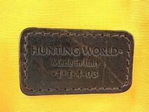 1円■美品■ HUNTING WORLD ハンティングワールド キャンバス×レザー トートバッグ ハンドバッグ レディース メンズ ブラウン系 BJ1216_画像6