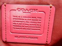 1円 ■美品■ COACH コーチ F58315 シグネチャー PVC×レザー ミニ リュックサック バックパック ブラウン系×ピンク系 AW3736_画像6