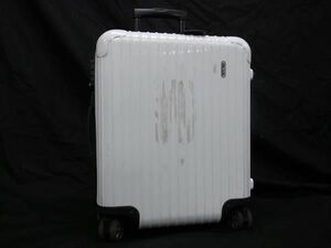 1円 RIMOWA リモワ ポリカーボネート 4輪 ダイヤルロック式 キャリーケース キャリーバッグ スーツケース 旅行かばん ホワイト系 FC0260