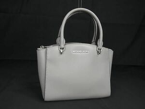 1円 ■美品■ MICHAEL KORS マイケルコース レザー ハンドバッグ トートバッグ レディース グレー系 FC0482