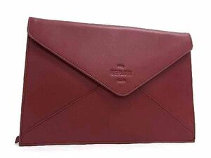 ■新品同様■ Berluti ベルルッティ レザー クラッチバッグ セカンドバッグ メンズ ボルドー系 FA1096