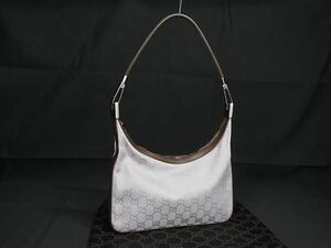 1円 ■美品■ GUCCI グッチ GG柄 GGキャンバス×レザー ワンハンドル ハンドバッグ ショルダー 肩掛け レディース パープル系 FC1492