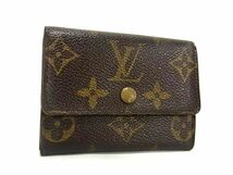 1円 LOUIS VUITTON ルイヴィトン M61930 モノグラム ポルトモネ プラ コインケース コインパース 小銭入れ ブラウン系 FA3280_画像1