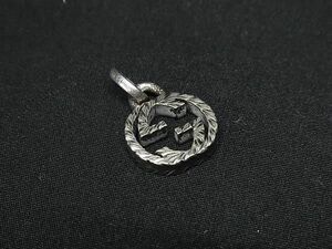 1円 ■美品■ GUCCI グッチ インターロッキングG SV925 ペンダントトップ ネックレストップ アクセサリー シルバー系 AX4970