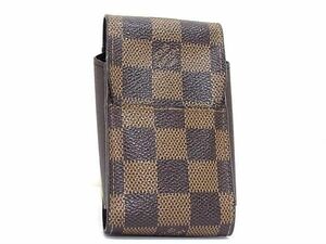 1円 LOUIS VUITTON ルイヴィトン N63024 ダミエ エテュイ シガレットケース 煙草ケース レディース メンズ ブラウン系 AX4803