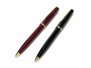 1円 MONT BLANC モンブラン ツイスト式 ボールペン ステーショナリー 筆記用具 2点セット まとめ売り AT5389