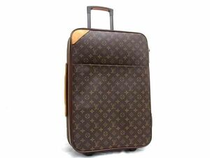 1円 LOUIS VUITTON ルイヴィトン M23294 モノグラム ペガス55 2輪 キャリーバッグ スーツケース トラベルバッグ ブラウン系 BK0332