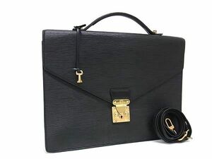 1円 LOUIS VUITTON ルイヴィトン M54462 エピ ポルトドキュマン バンドリエール 2WAY ブリーフケース ビジネスバッグ ショルダー DA8236