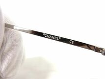 1円 ■美品■ CHANEL シャネル ロゴ 19139 L2480 パール サングラス メガネ 眼鏡 シルバー系×レッドグラデーション系 AW4096_画像4