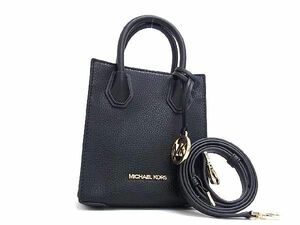 # new goods # unused # MICHAEL KORS Michael Kors leather 2WAY handbag shoulder bag lady's black group AU9834