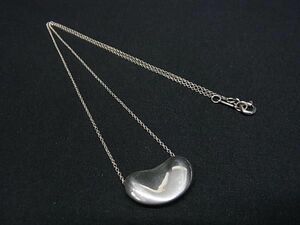 1円 ■美品■ TIFFANY＆Co ティファニー エルサペレッティ ビーン SV925 ネックレス ペンダント アクセサリー シルバー系 AW3388