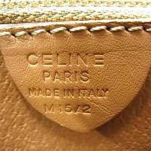 1円 CELINE セリーヌ ヴィンテージ マカダム柄 PVC×レザー クロスボディ ショルダーバッグ 斜め掛けかばん レディース ブラウン系 CD1469の画像6