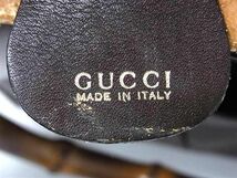 1円 GUCCI グッチ 000 122 0316 バンブー レザー ハンドバッグ トート レディース ブラウン系 CC2173_画像6