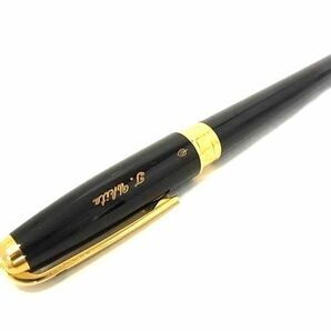 1円 ■新品同様■ S.T.Dupont エス・テー・デュポン ペン先18K 750 18金 万年筆 筆記用具 文房具 ステーショナリー ブラック系 AW4123の画像2