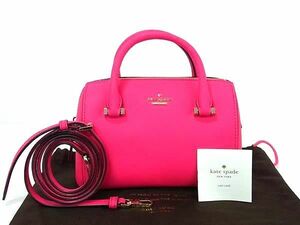 1円 ■極美品■ kate spade ケイトスペード PXRU7182 キャメロンストリート レザー 2WAY ハンドバッグ ショルダー ピンク系 FC1844