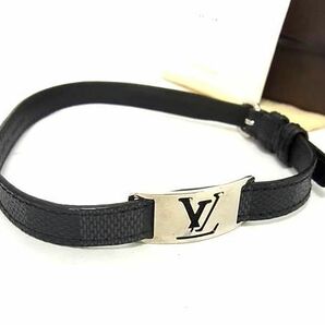 1円 ■極美品■ LOUIS VUITTON ルイヴィトン M6616 ダミエグラフィット ブラスレ サインイット ブレスレット メンズ ブラック系 FC2008の画像1