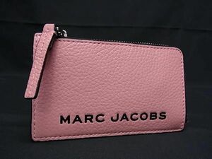 1円 ■極美品■ MARC JACOBS マークジェイコブス レザー パスケース カード入れ コインケース 小銭入れ キーリング ピンク系 FC1810