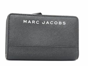 1円 ■新品■未使用■ MARC JACOBS マークジェイコブス レザー 二つ折り 財布 ウォレット レディース ブラック系 FC1960