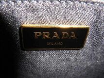 1円 ■極美品■ PRADA プラダ 1BG439 カナパ デニム 2WAY ハンドバッグ トート ショルダー 斜め掛け レディース ブラック系 FB0021_画像6