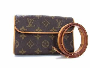 1円 ■美品■ LOUIS VUITTON ルイヴィトン M51855 モノグラム ポシェット フロランティーヌ ウエストバッグ ポーチ ブラウン系 DA8249