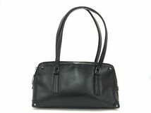 1円 ■美品■ GUCCI グッチ 001 4283 002113 レザー トートバッグ ショルダー 肩掛けかばん レディース ブラック系 AZ0045_画像1