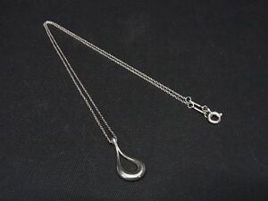 1円 ■美品■ TIFFANY＆Co ティファニー エルサペレッティ オープンティアドロップ SV925 ネックレス ペンダント シルバー系 BG2816