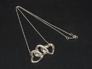 1円 ■美品■ TIFFANY＆Co ティファニー トリプルハート SV925 ネックレス ペンダント アクセサリー レディース シルバー系 AR6592