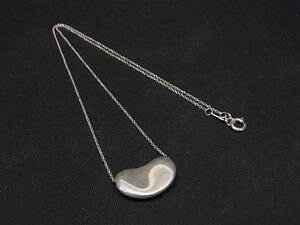 1円 ■美品■ TIFFANY＆Co ティファニー エルサペレッティ ビーン SV925 ネックレス ペンダント アクセサリー シルバー系 AR7758