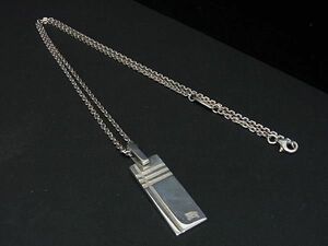 1円 ■美品■ BURBERRY バーバリーブラックレーベル SV925 ネックレス ペンダント アクセサリー シルバー系 AV8056