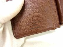 1円 LOUIS VUITTON ルイヴィトン M61663 モノグラム ポルトモネ ビエ ヴィエノワ がま口 二つ折り 財布 ウォレット ブラウン系 AV8571_画像6