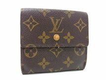 1円 LOUIS VUITTON ルイヴィトン M61652 モノグラム ポルトモネ ビエ カルトクレディ 三つ折り 財布 ウォレット ブラウン系 FA2371_画像1