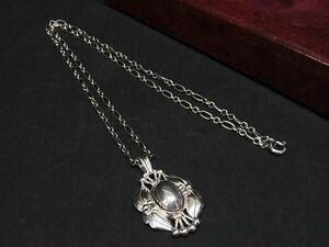 1円 ■美品■ GEORG JENSEN ジョージ ジェンセン SV925 ネックレス ペンダント アクセサリー シルバー系 EA2110