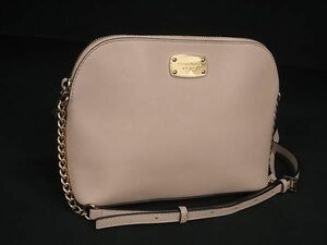 1円 ■美品■ MICHAEL KORS マイケルコース レザー クロスボディ ショルダーバッグ 斜め掛けかばん レディース ピンク系 FC1305