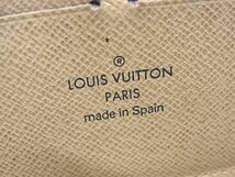 1円 LOUIS VUITTON ルイヴィトン N60019 ダミエアズール ジッピーウォレット ラウンドファスナー 長財布 アイボリー系 FC0890_画像5