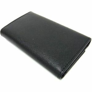 1円 ■極美品■ PRADA プラダ M222A サフィアーノレザー 6連 キーリング キーケース 鍵入れ レディース メンズ ブラック系 FA3612の画像2