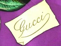 1円 ■美品■ GUCCI グッチ フラワー 花柄 大判 スカーフ ストール ショール レディース ベージュ系×マルチカラー FC1975_画像4