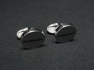 1円 ■美品■ BURBERRY バーバリー カフスボタン カフリンクス アクセサリー 紳士 メンズ シルバー系 FC1928