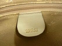 1円 GUCCI グッチ 001 0166 1638 バンブー レザー クロスボディ 2WAY ショルダー ハンドバッグ レディース クリーム系 CB1866_画像6