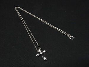 1円 ■新品同様■ TIFFANY＆Co ティファニー エルサペレッティ スモールクロス SV925 ネックレス アクセサリー シルバー系 AR6076