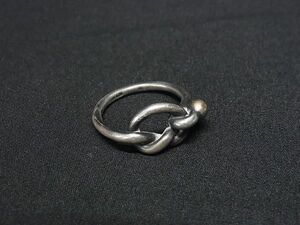 1円 TIFFANY＆Co. ティファニー ラブノット SV925×K18 750 18金 リング 指輪 アクセサリー 約9号 シルバー系 AQ8083