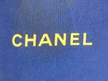 1円 CHANEL シャネル ココマーク スカーフ ストール ショール レディース ネイビー系×イエロー系 AX2470_画像4