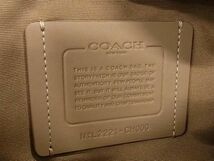 1円 ■極美品■ COACH コーチ CH000 ストライプワーレン レザー ボディバッグ ウエストポーチ ウエストバッグ メンズ ベージュ系 FC1062_画像7