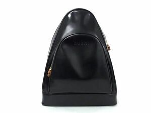 1円 ■美品■ GUCCI グッチ 003 3444 0027 バンブー レザー クロスボディバッグ ショルダーバッグ レディース メンズ ブラック系 AX5918