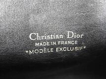 1円 ChristianDior クリスチャンディオール ヴィンテージ トロッター キャンバス クロスボディ ワンショルダーバッグ ブラック系 CB1863_画像6