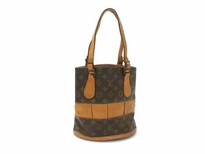 1円 LOUIS VUITTON ルイヴィトン T42238 モノグラム バケットPM USA アメリカ製 トートバッグ ショルダー レディース ブラウン系 CB1880