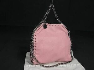 1円 ■極美品■ STELLA McCARTNEY ステラ マッカートニー ファラベラ エコレザー チェーン 2WAY ハンドバッグ ショルダー ピンク系 FC0186